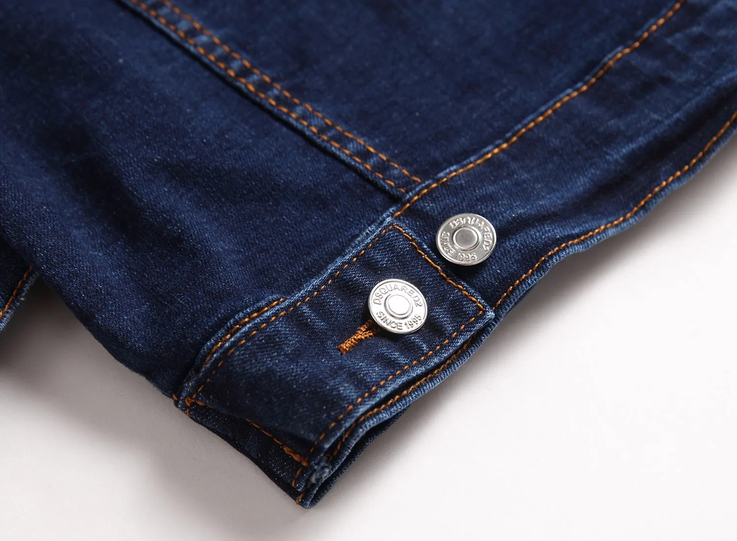 Mens Badge Embroidery Denim Jacket Luxury Outerwear