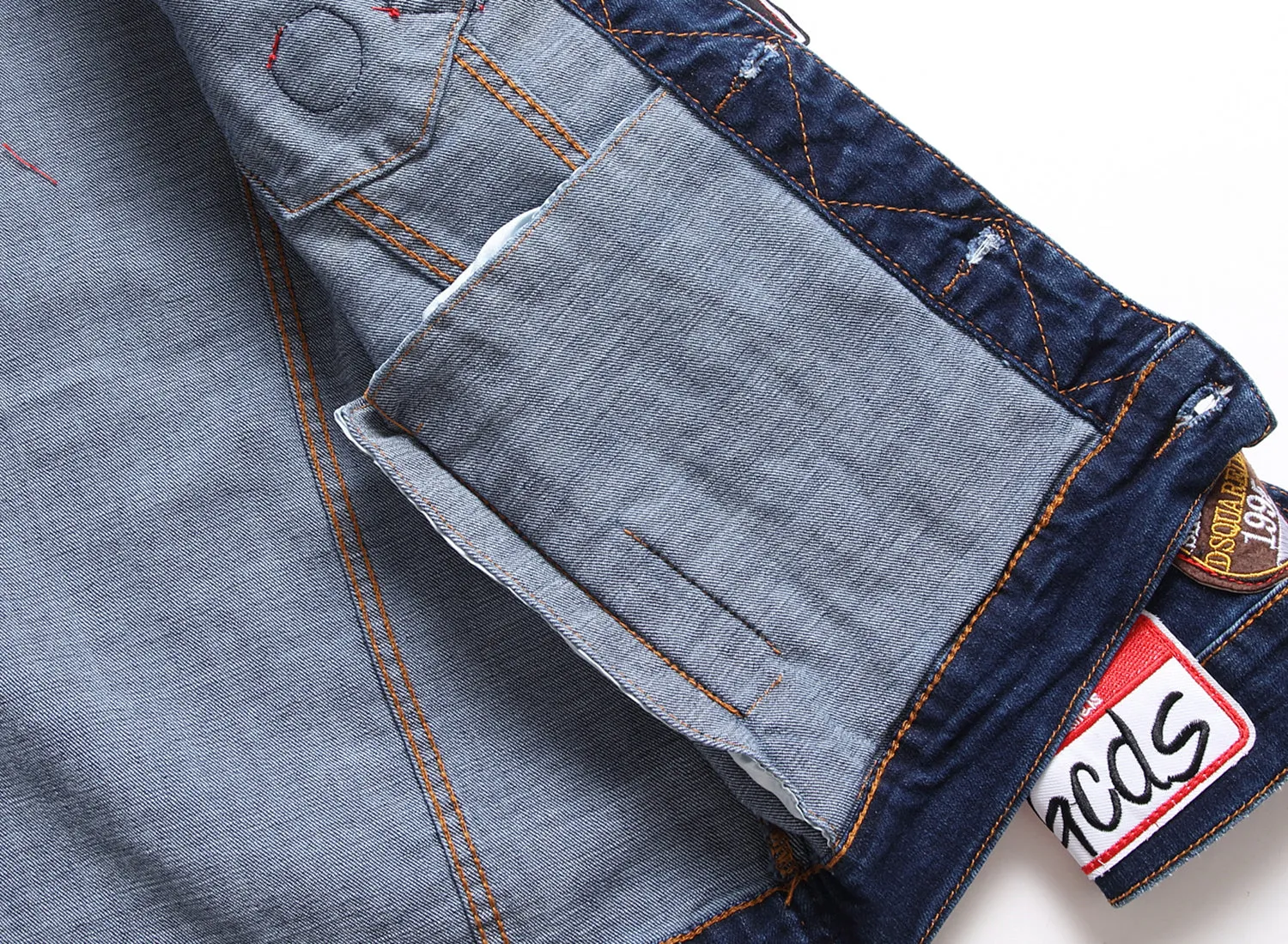 Mens Badge Embroidery Denim Jacket Luxury Outerwear