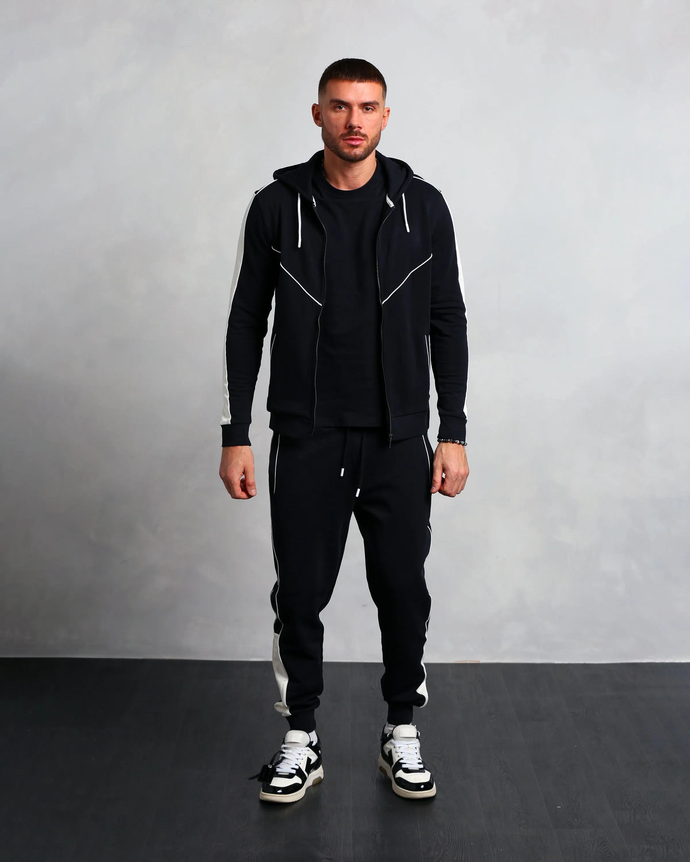 Men's Black Panelled Jogger (Craig)