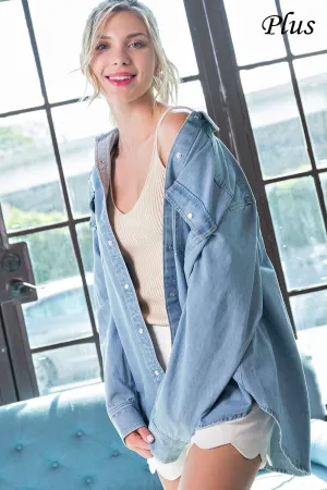 Mineral Wash Button Down Jacket