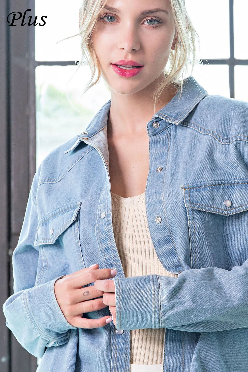 Mineral Wash Button Down Jacket