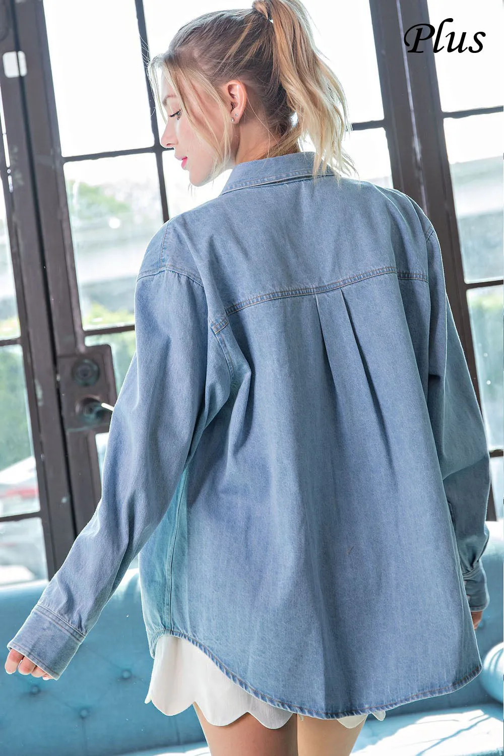Mineral Wash Button Down Jacket