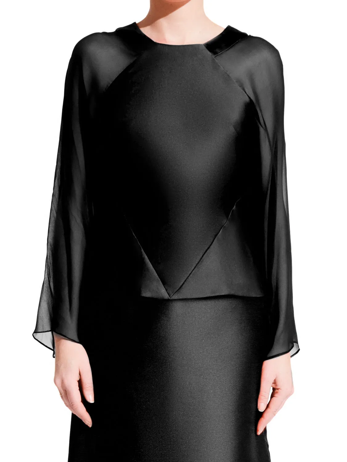 Monique Kimono Sleeve Blouse | Black