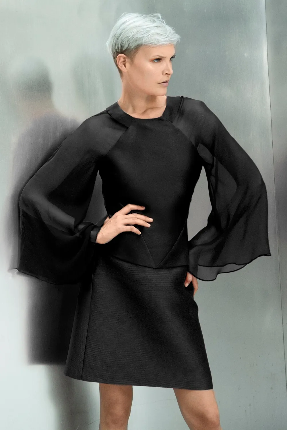 Monique Kimono Sleeve Blouse | Black