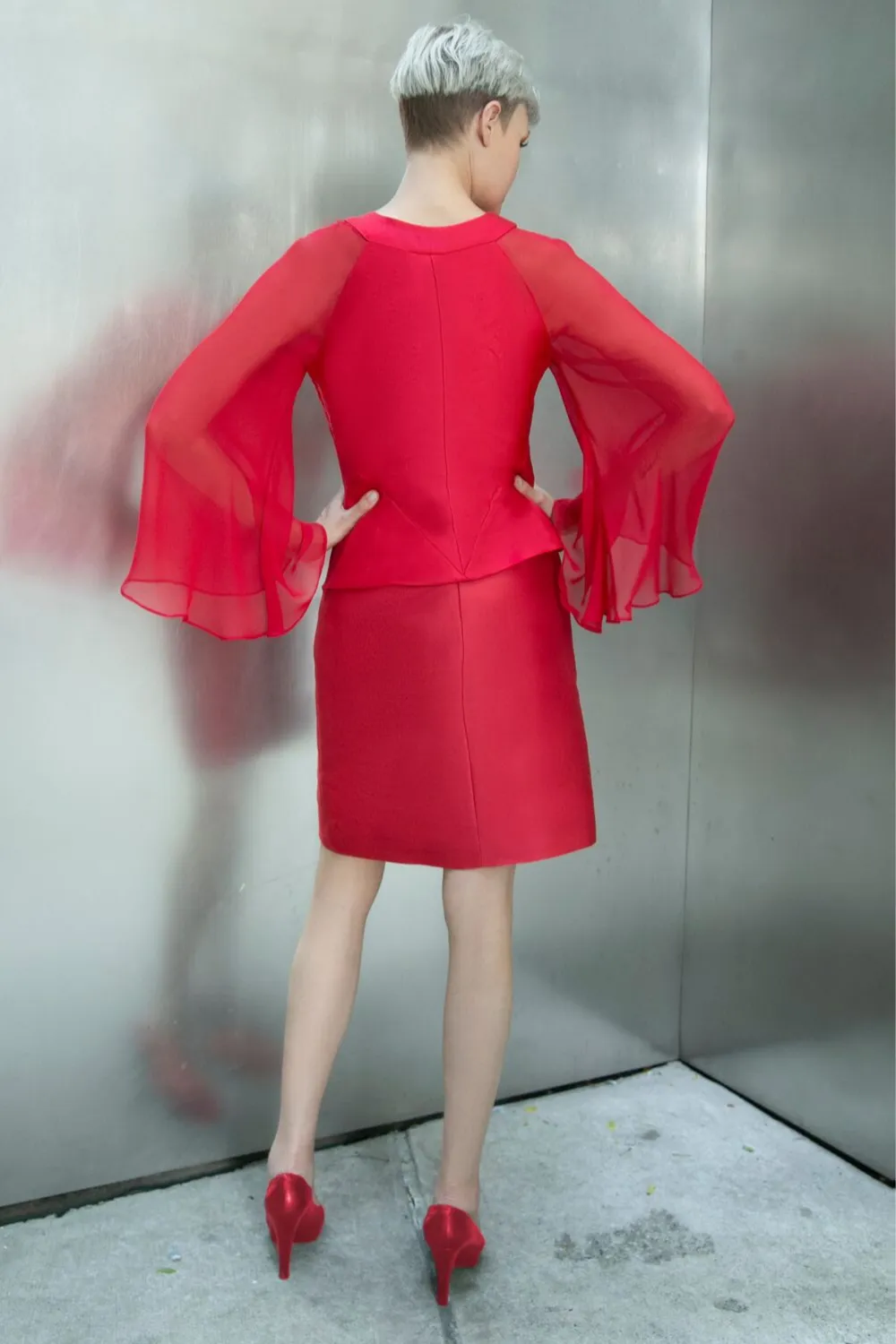 Monique Kimono Sleeve Blouse | Red