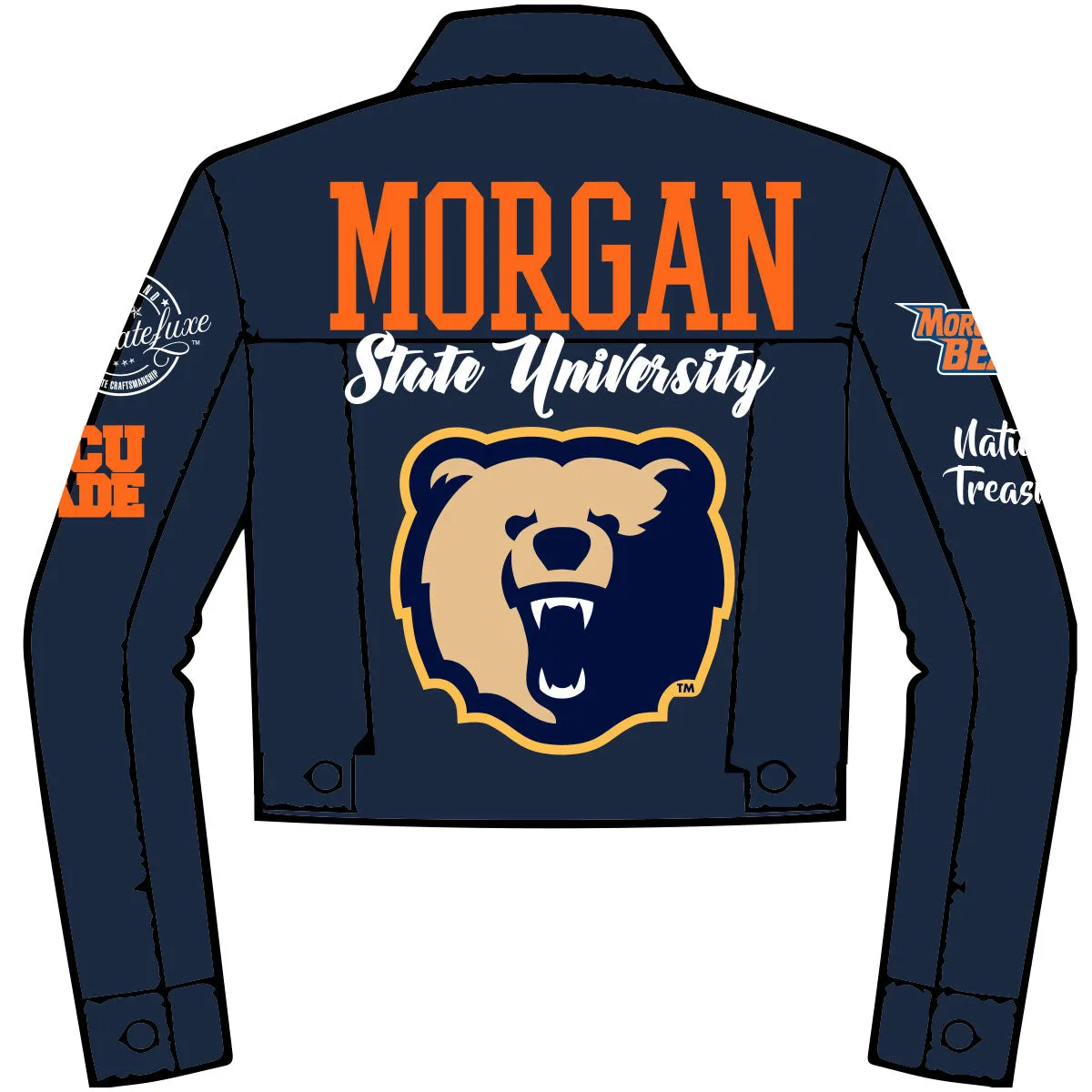 Morgan State  | Crop Trucker Navy DENIM JACKET