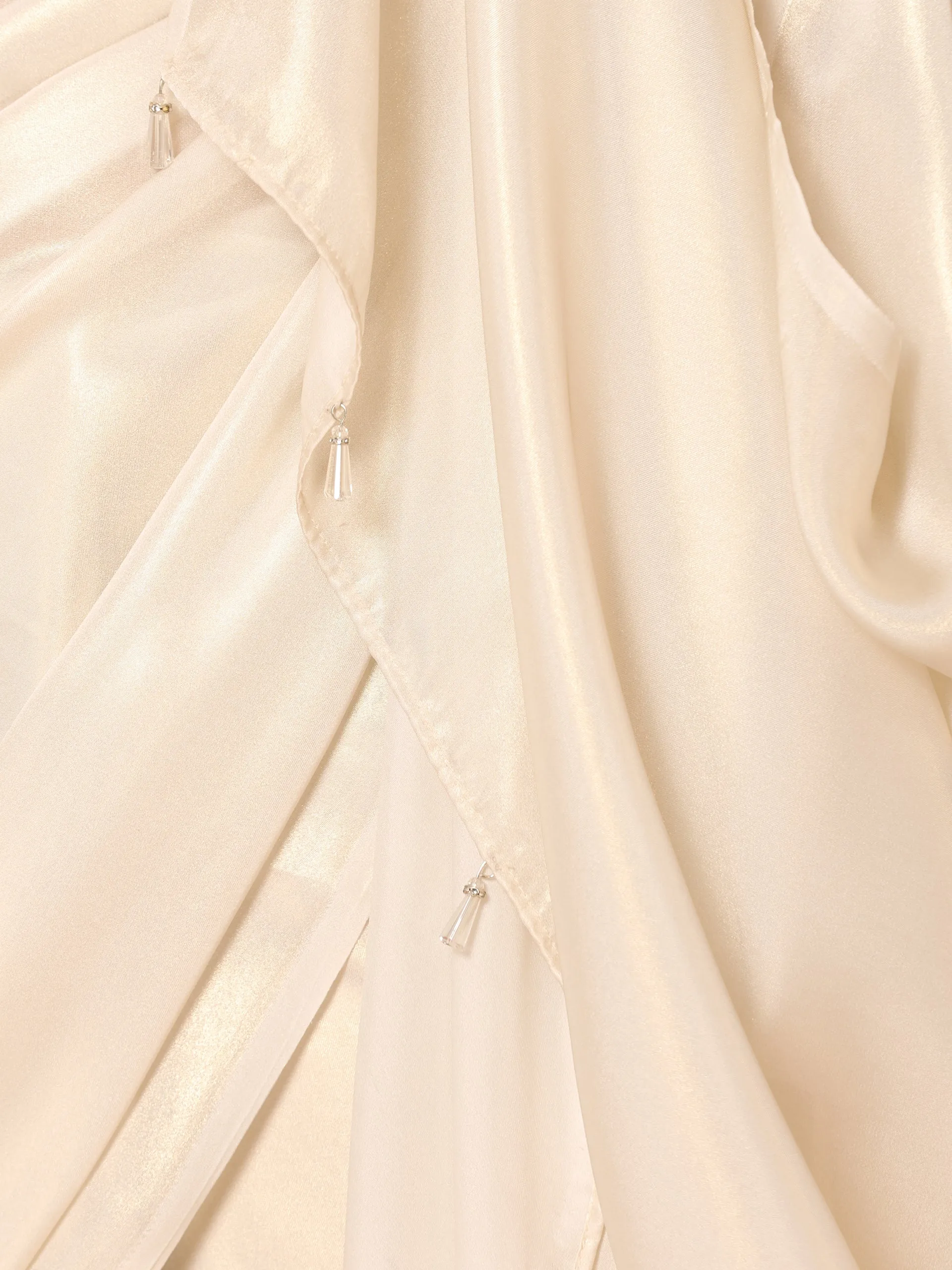 Mother of Pearl White Gold Chiffon Saree