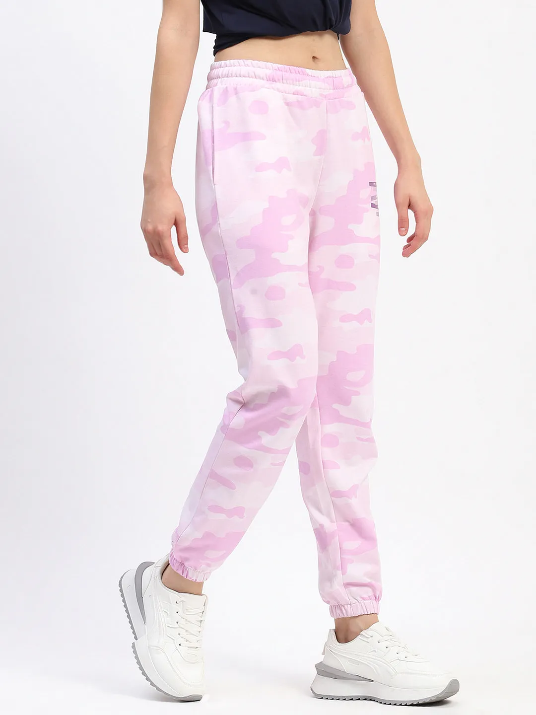 mSECRET Camouflage Print Cotton Mauve Joggers