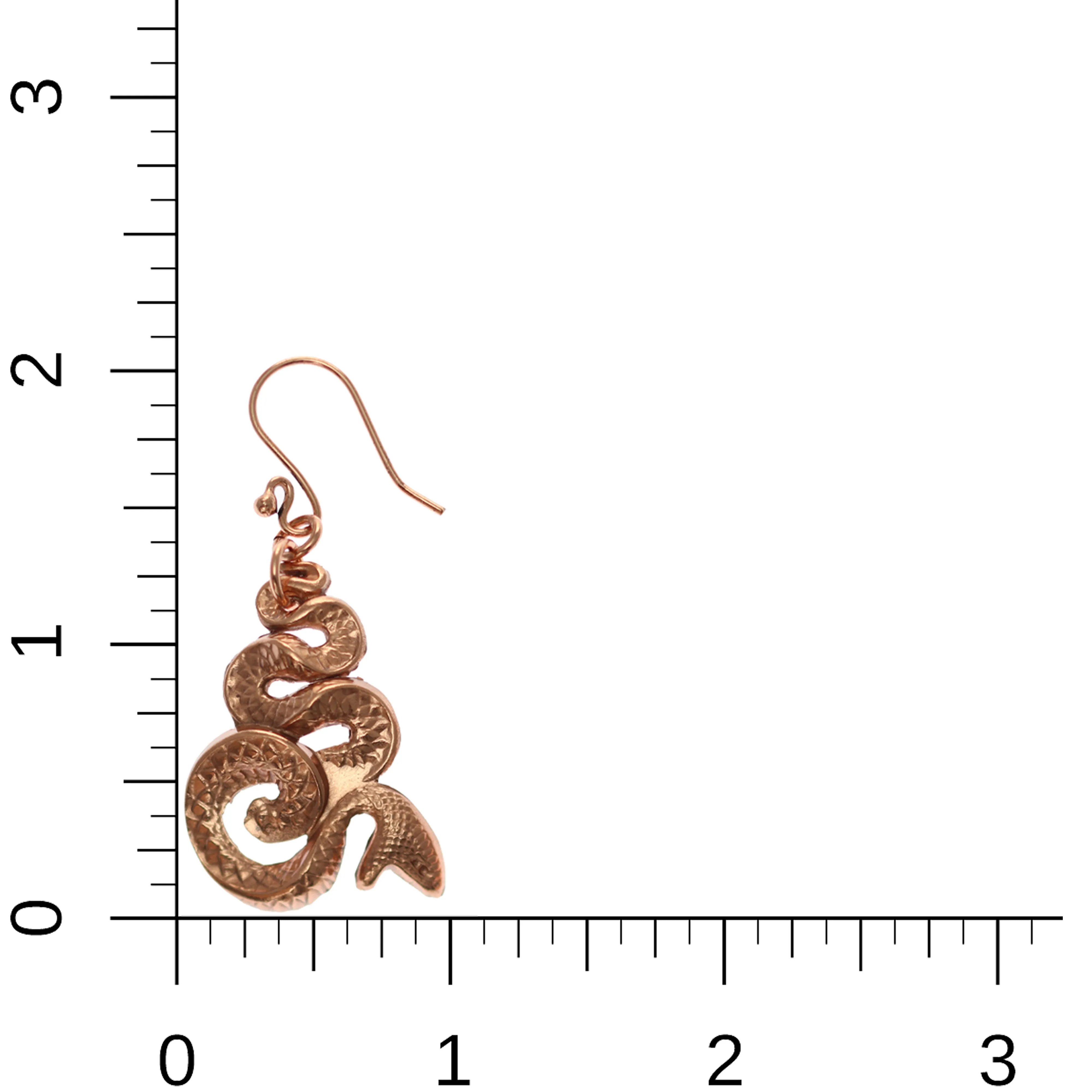 Mystic Snake Copper Drop Earrings
