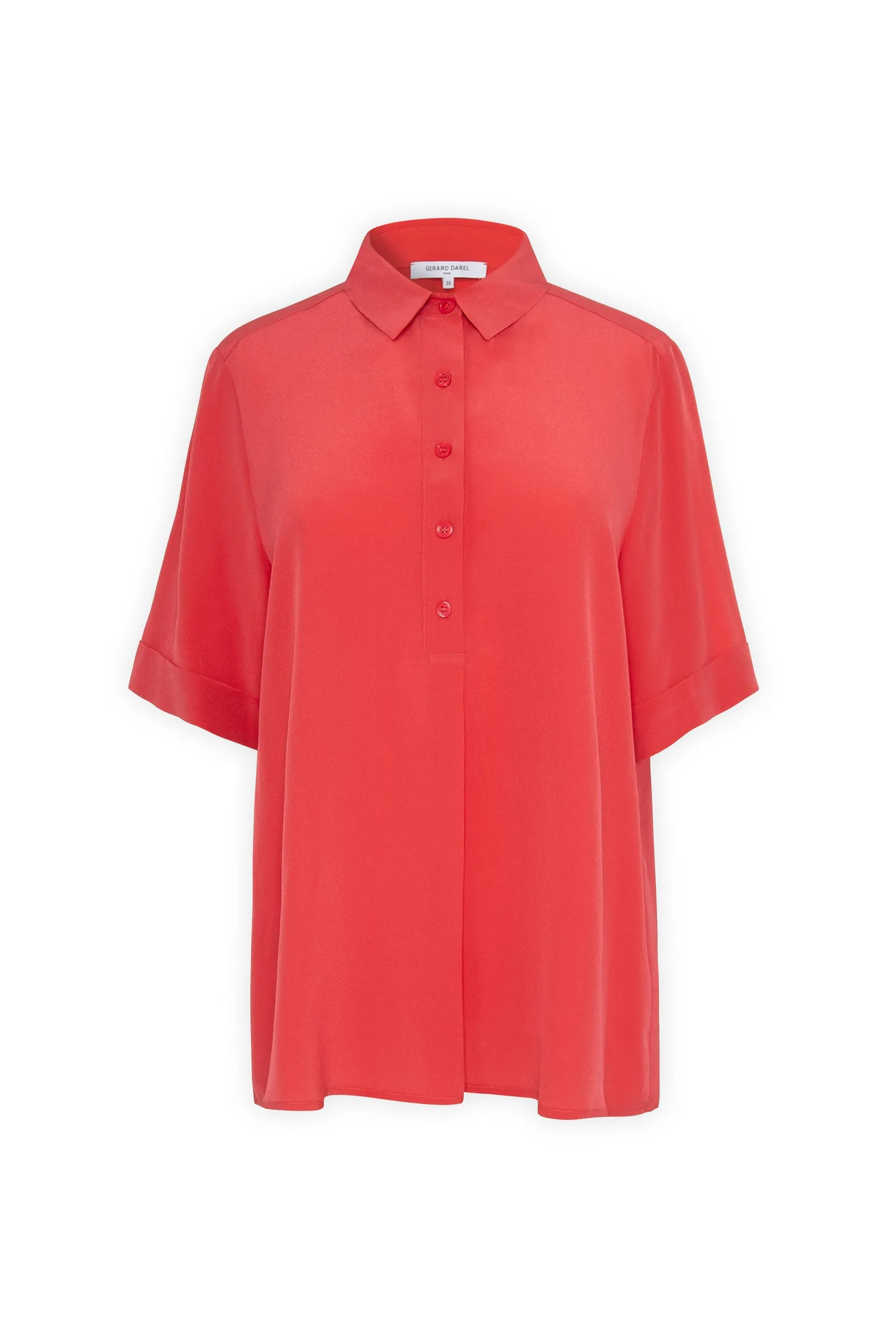 NADEGE SHORT SLEEVE SILK SHIRT