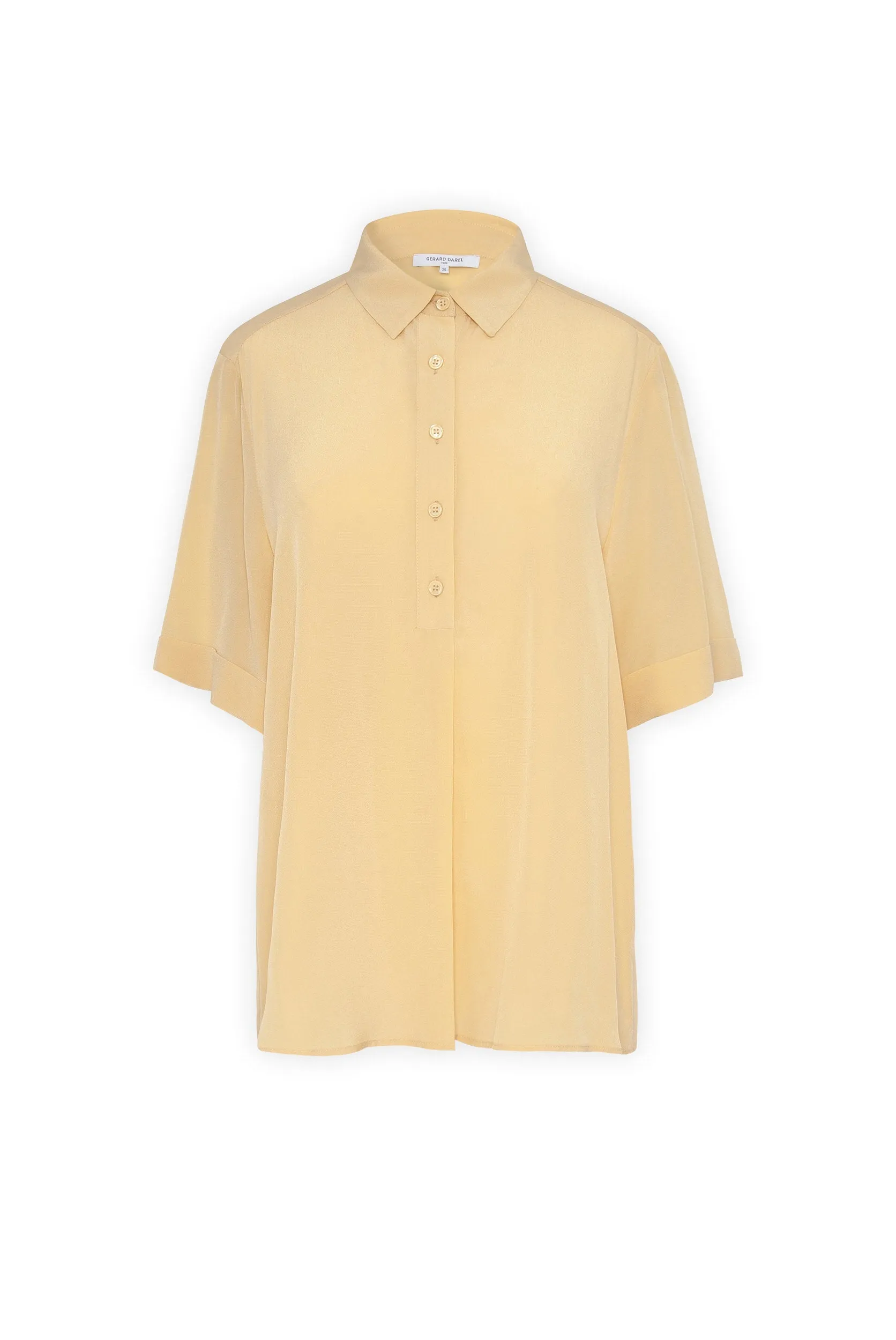 NADEGE SHORT SLEEVE SILK SHIRT