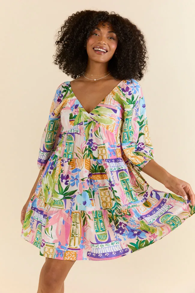 New Opportunities Printed Short Sleeve Dress