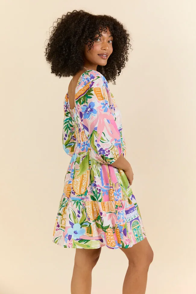 New Opportunities Printed Short Sleeve Dress