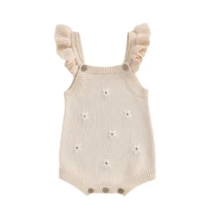 Newborn Baby Girls Knitted Rompers