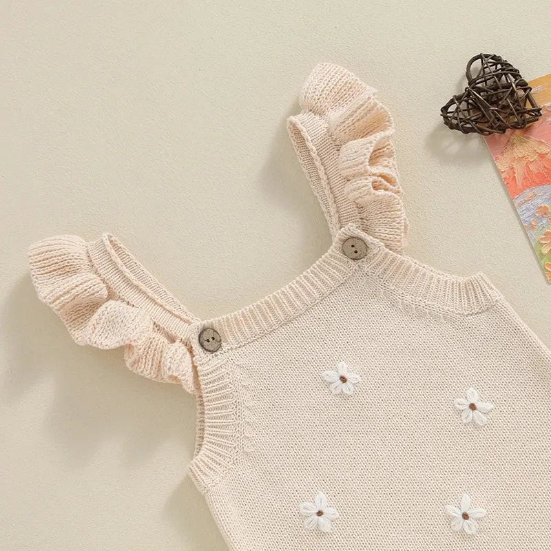 Newborn Baby Girls Knitted Rompers