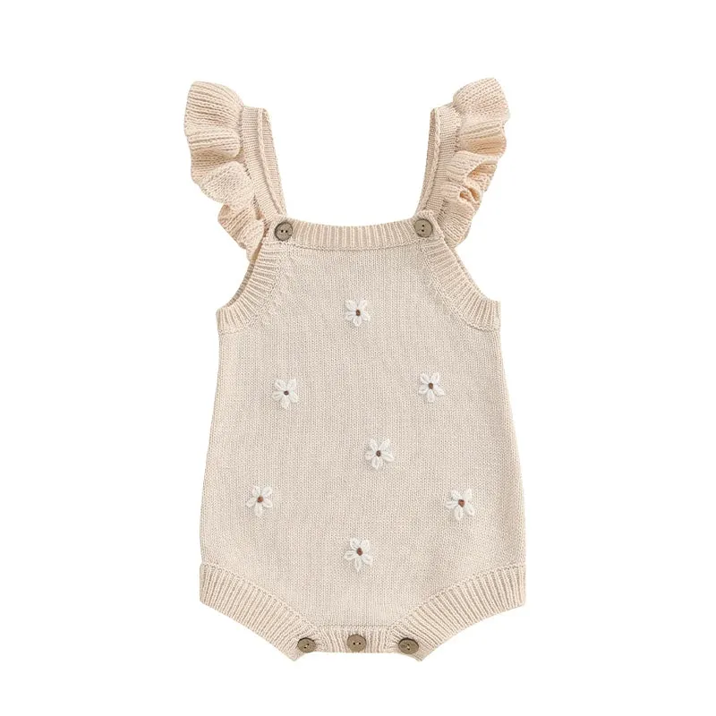 Newborn Baby Girls Knitted Rompers