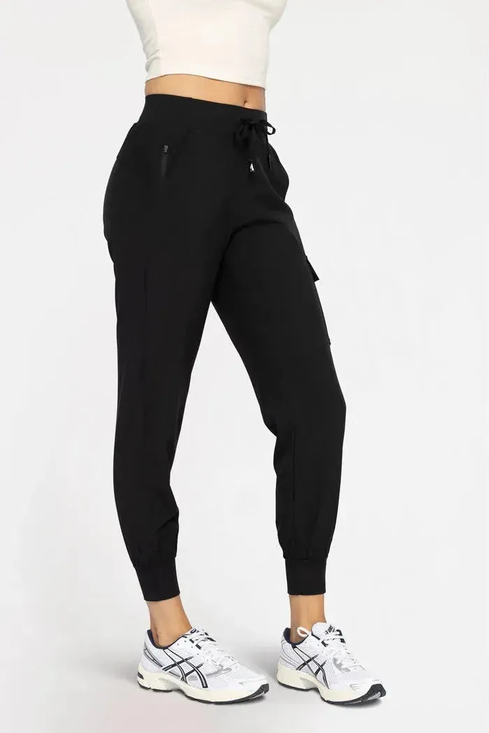 Nicole High-Waisted Joggers - Black