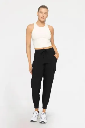 Nicole High-Waisted Joggers - Black
