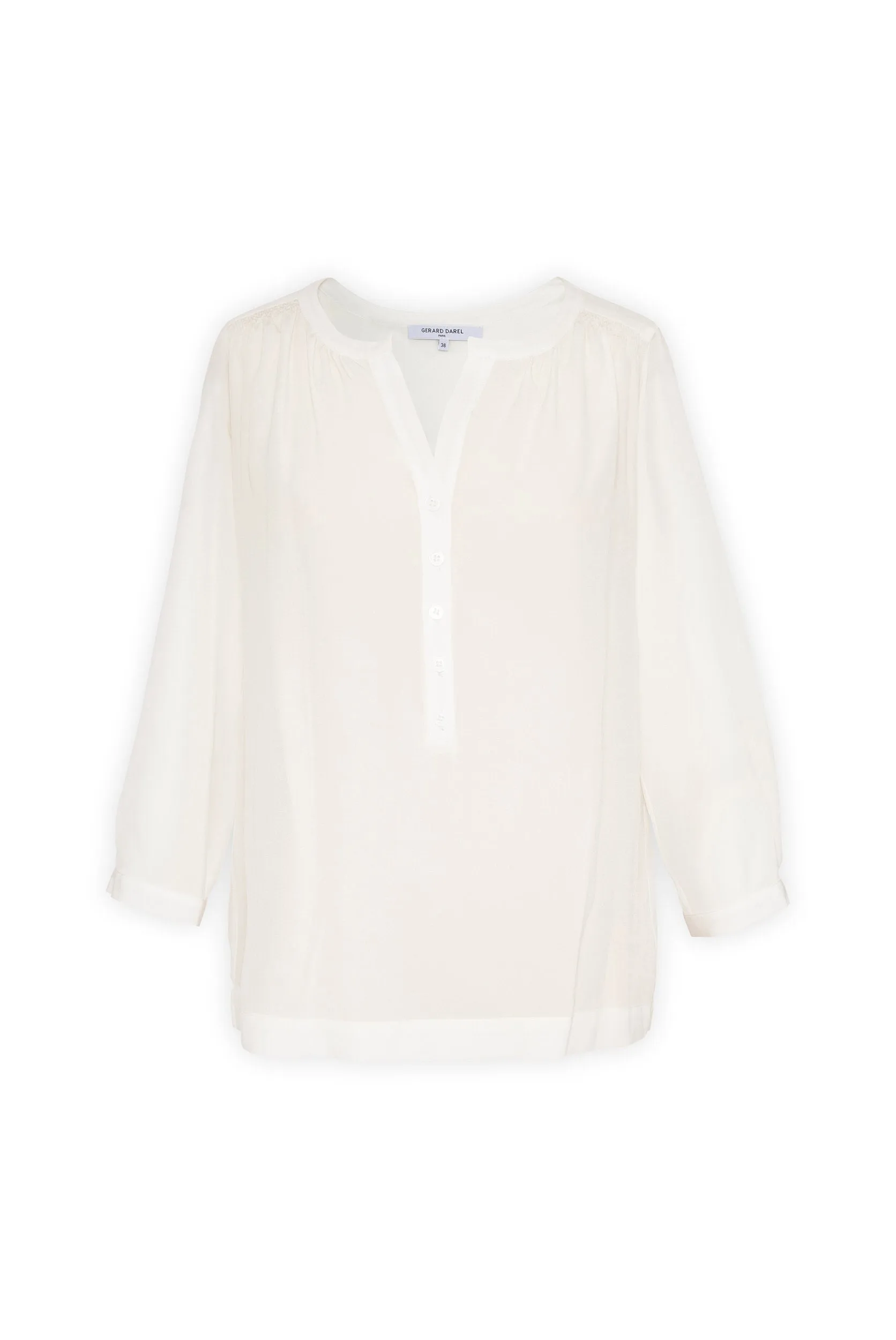 NICOLE SILK BLOUSE WITH SMOCKING