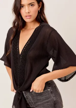 Noah Eyelet Trim Top