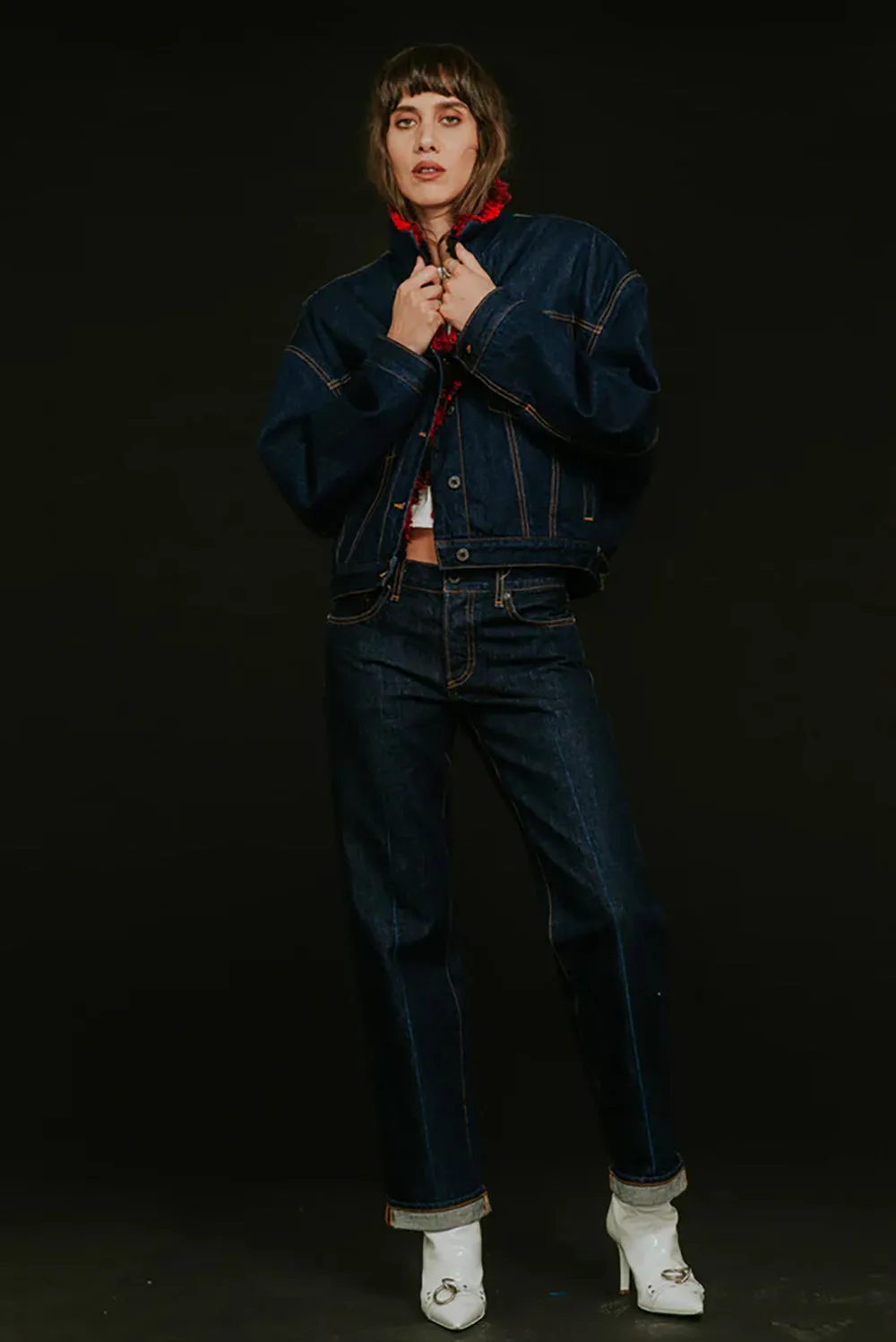 Nova Lined Jacket in Indigo Plaid
