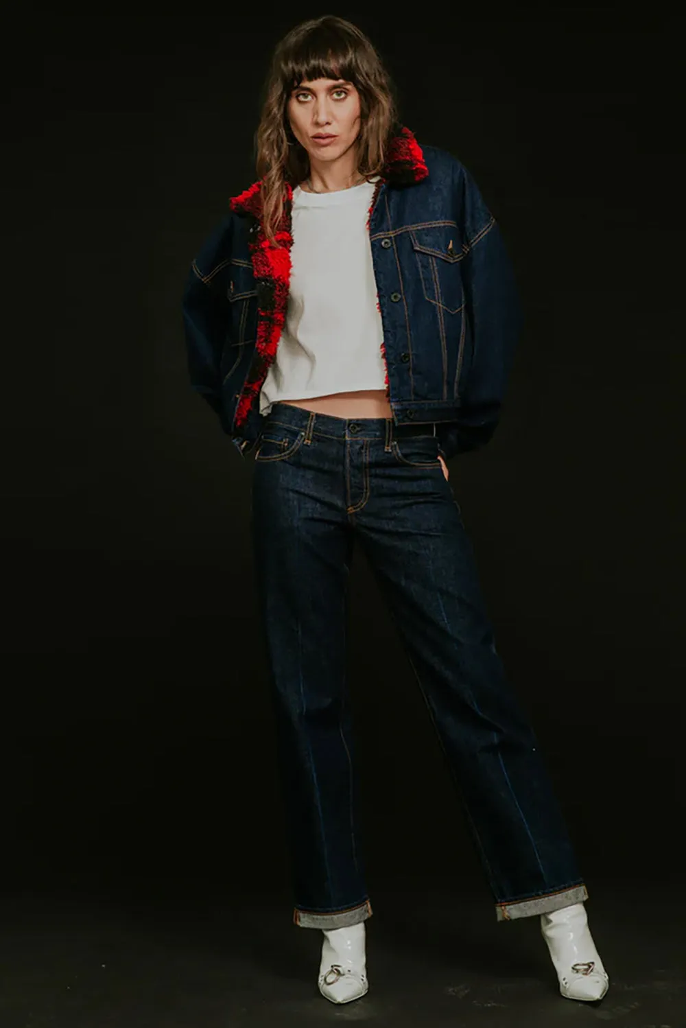 Nova Lined Jacket in Indigo Plaid
