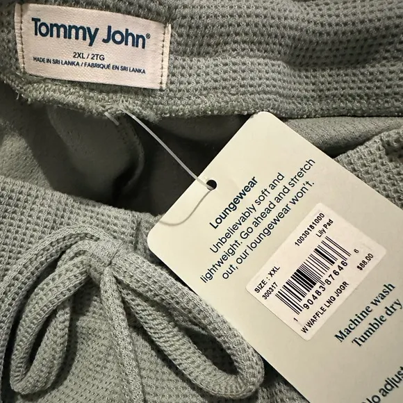 NWT! TOMMY JOHN WAFFLE KNIT JOGGERS