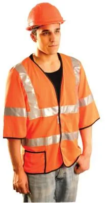 OccuNomix Class 3 Mesh Vests with 3M Scotchlite Reflective Tape, 5X-Large, Hi-Viz Orange, LUX-HSCOOL3-O5X