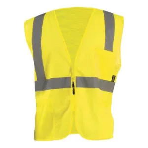 OccuNomix High Visibility Value Mesh Standard Zipper Safety Vests, 2X-Large, ECO-IMZ-Y2X