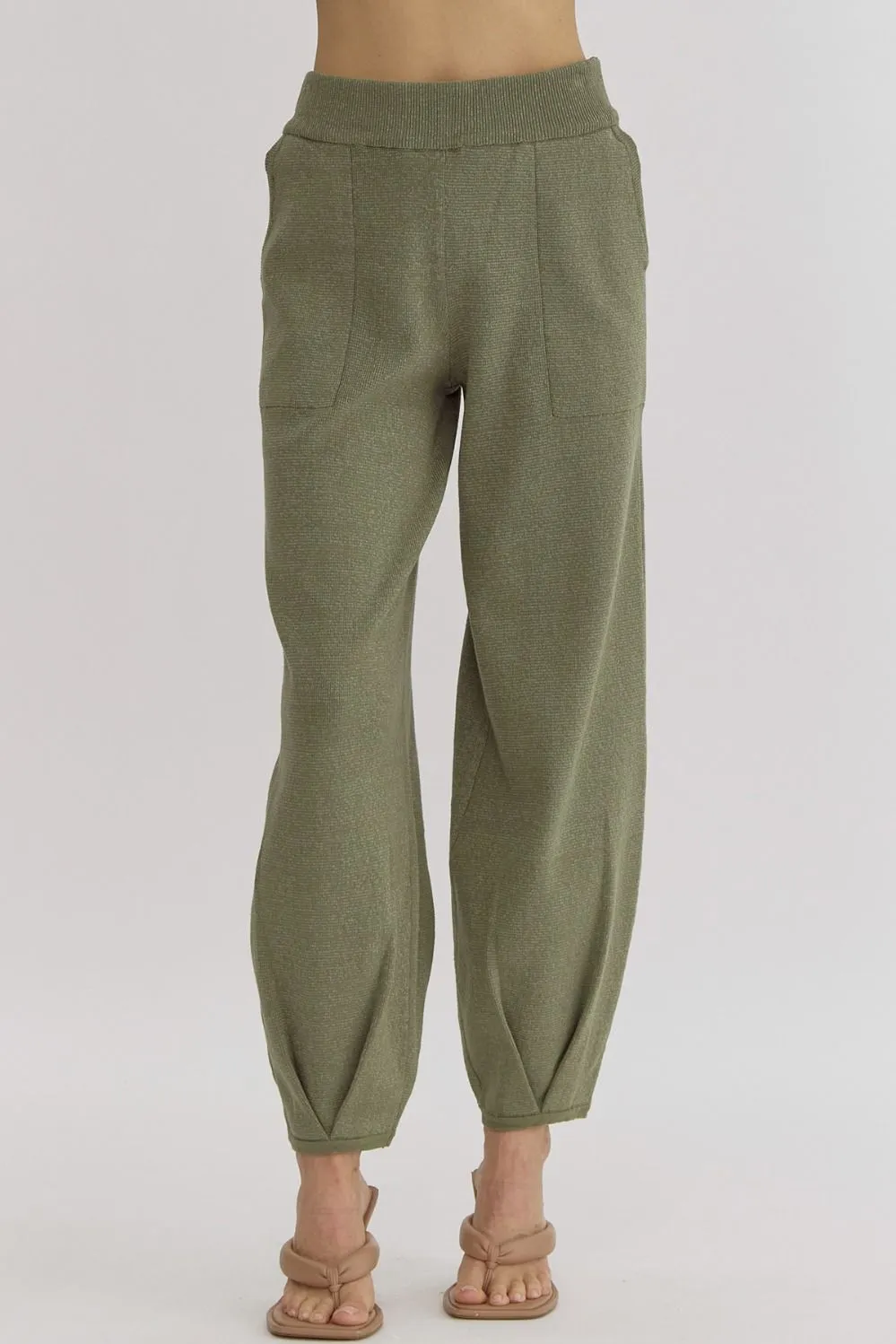 Olive Knit Joggers