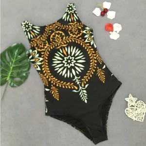 One-piece playsuit Sexy stretch female bodysuit black bikini overall  B013