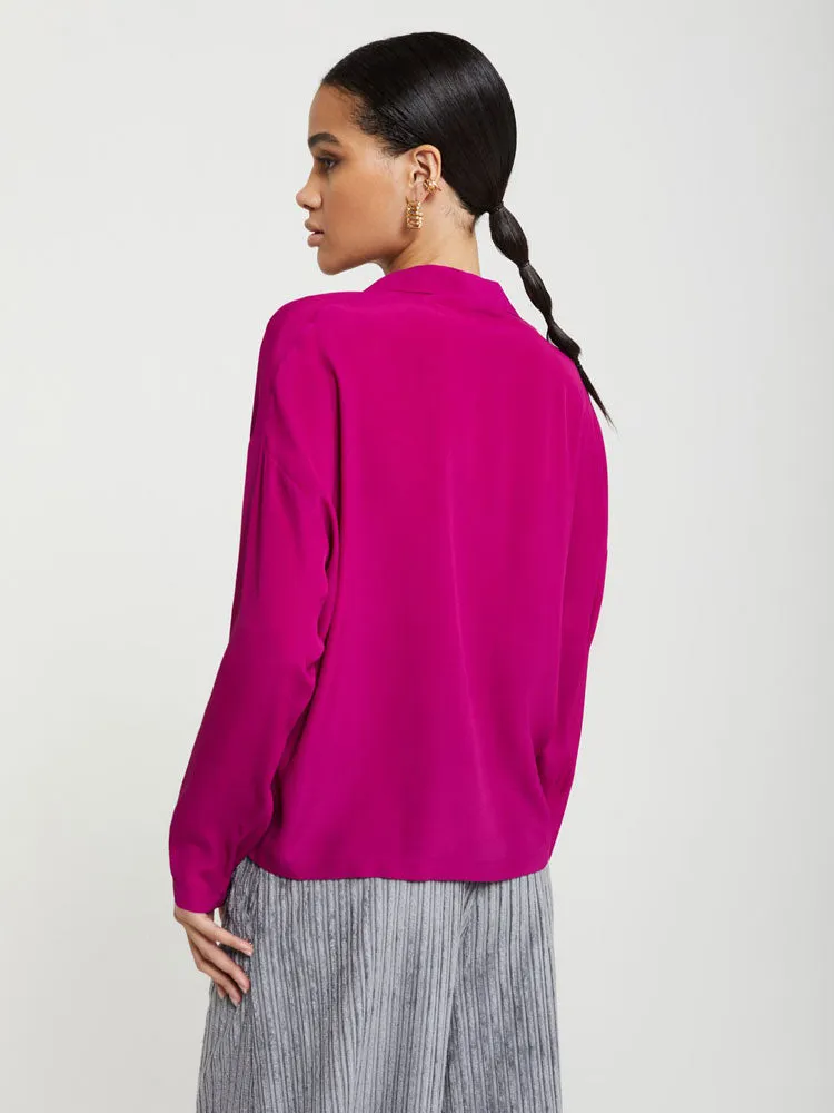 Ottod'Ame Silk-Blend Shirt Fuschia