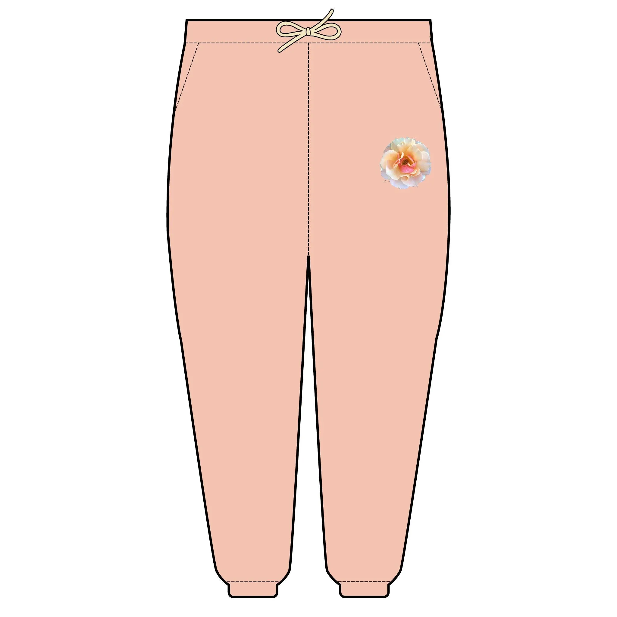 Peach rose Unisex Garment-Dyed Lightweight Fleece Sweatpants