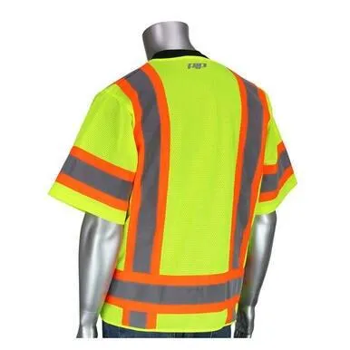 PIP ANSI R3 Two-Tone Mesh Surveyor Vest 303-0500M-LY