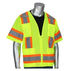 PIP ANSI R3 Two-Tone Mesh Surveyor Vest 303-0500M-LY