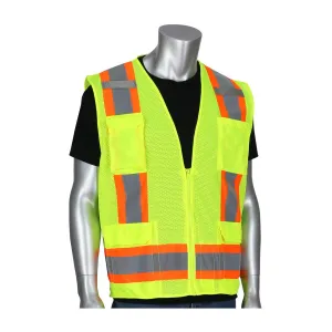PIP ANSI Type R Class 2 Two-Tone Mesh Surveyors Vest 302-0500M