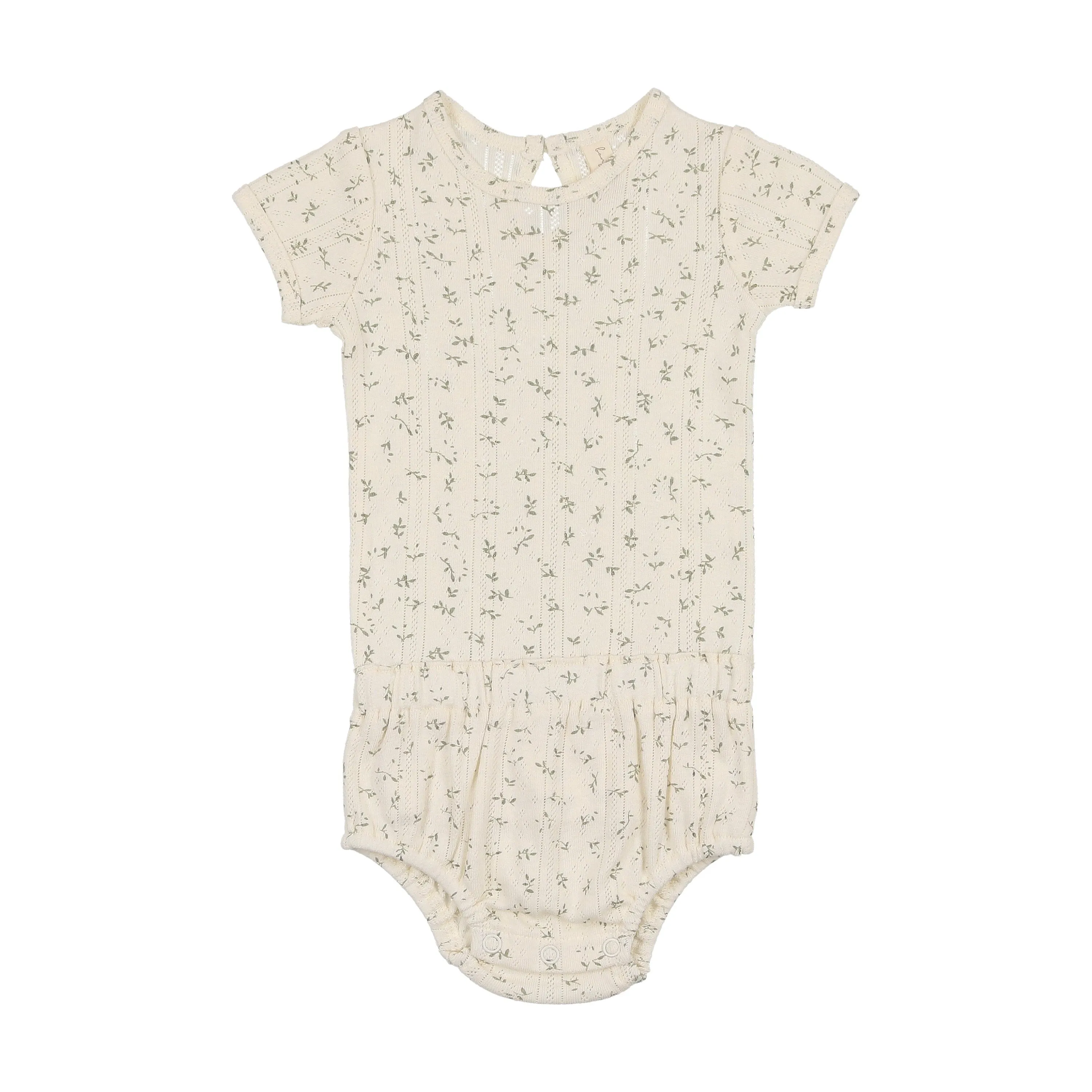 Printed Pointelle Romper