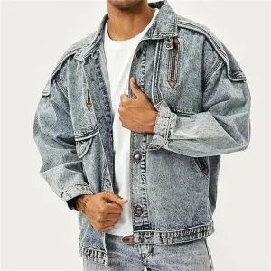 Roman - Schmale moto-denim-jacke