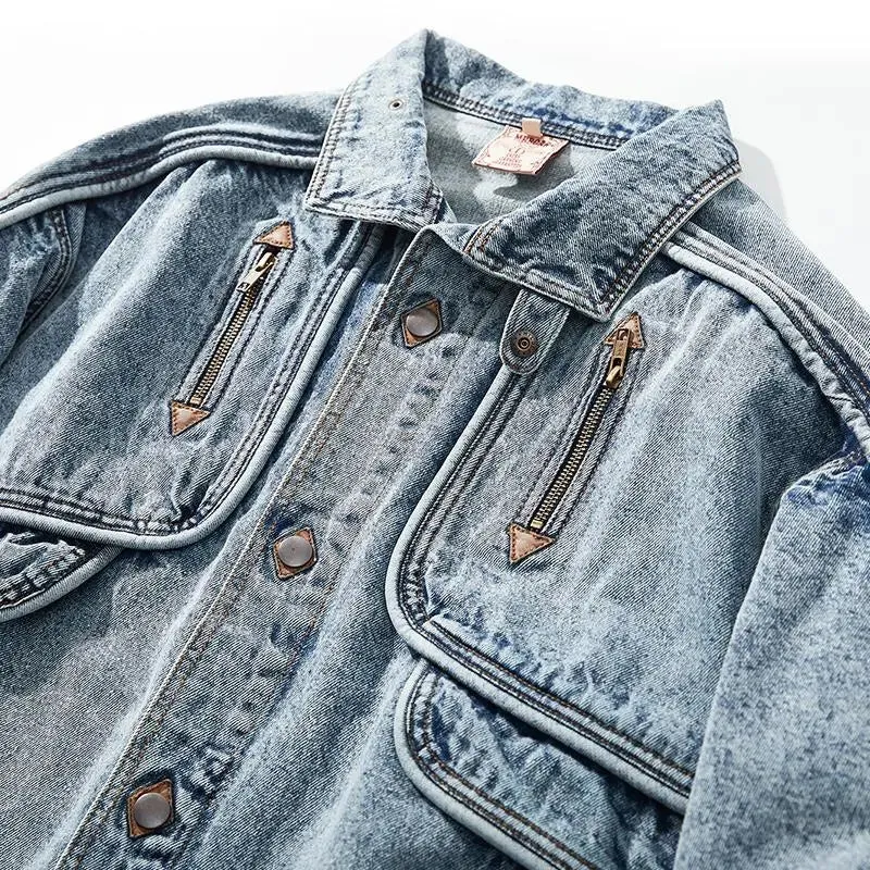 Roman - Schmale moto-denim-jacke