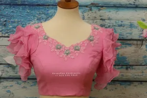Ruffle saree blouse,Latest indian blouse designs,saree blouse designs indian,saree stitched blouse,south indian blouse,designer blouse