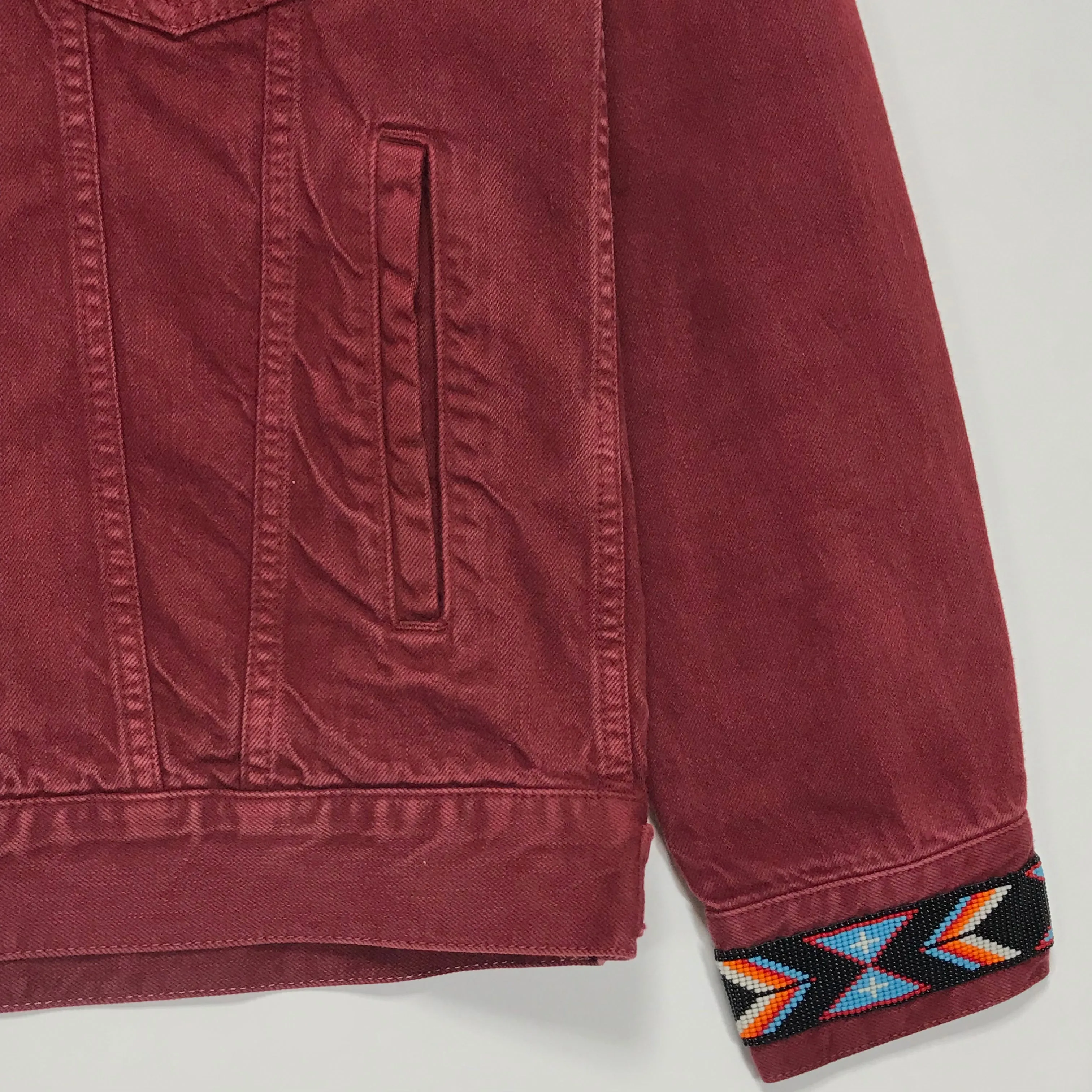 [S] Neighborhood Stockman Denim Jacket Burgundy