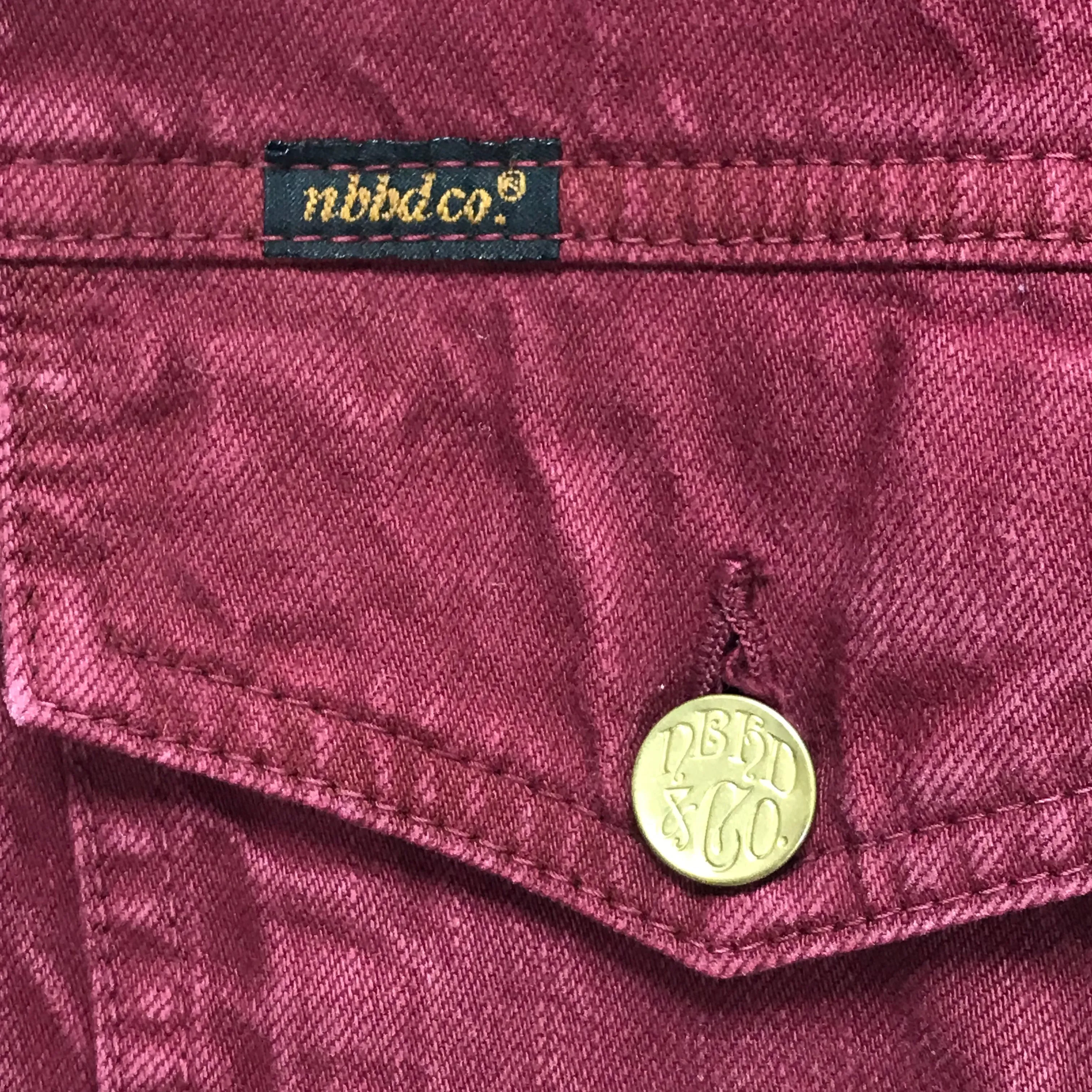 [S] Neighborhood Stockman Denim Jacket Burgundy