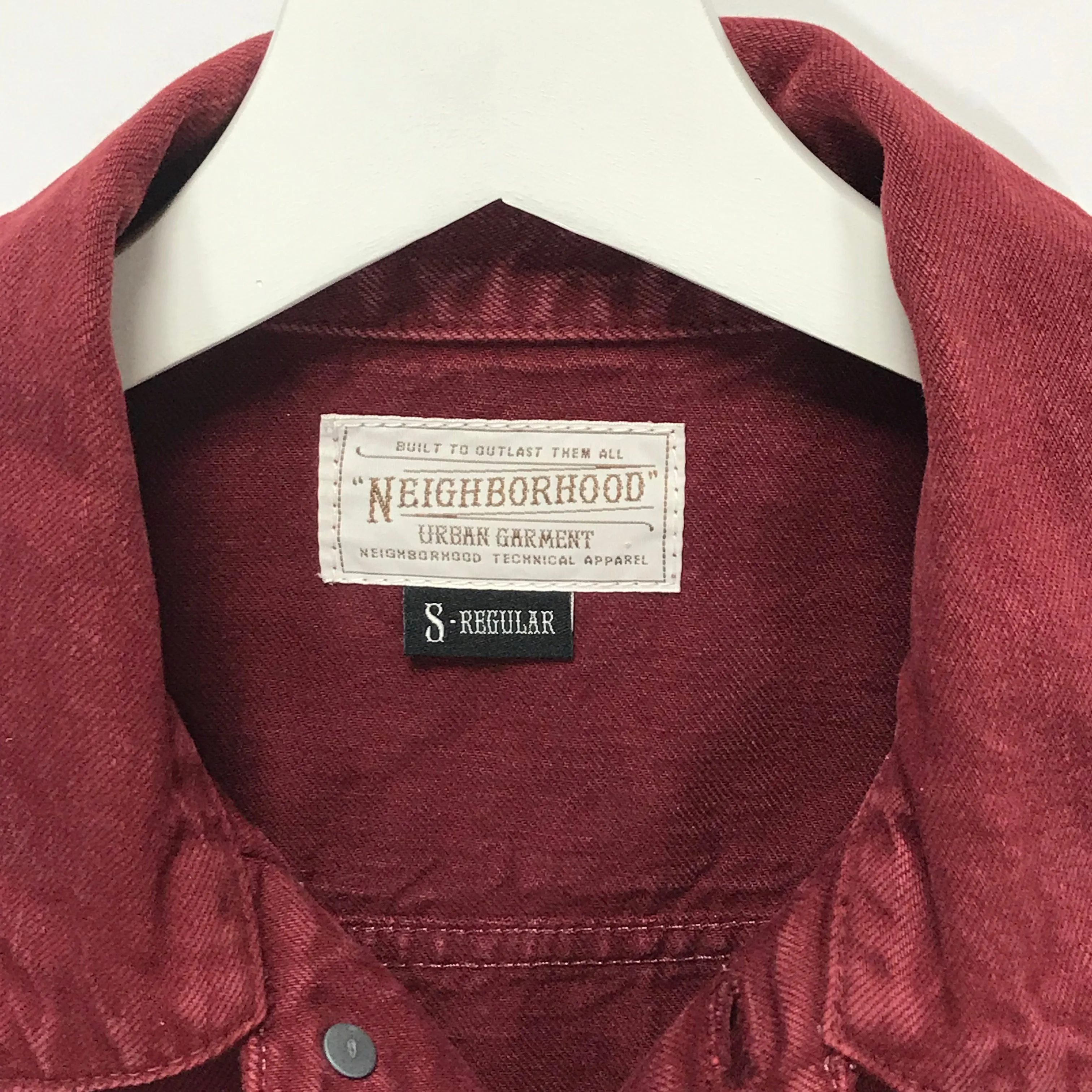 [S] Neighborhood Stockman Denim Jacket Burgundy