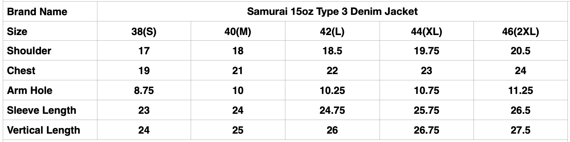 Samurai 15oz Type 3 Denim Jacket