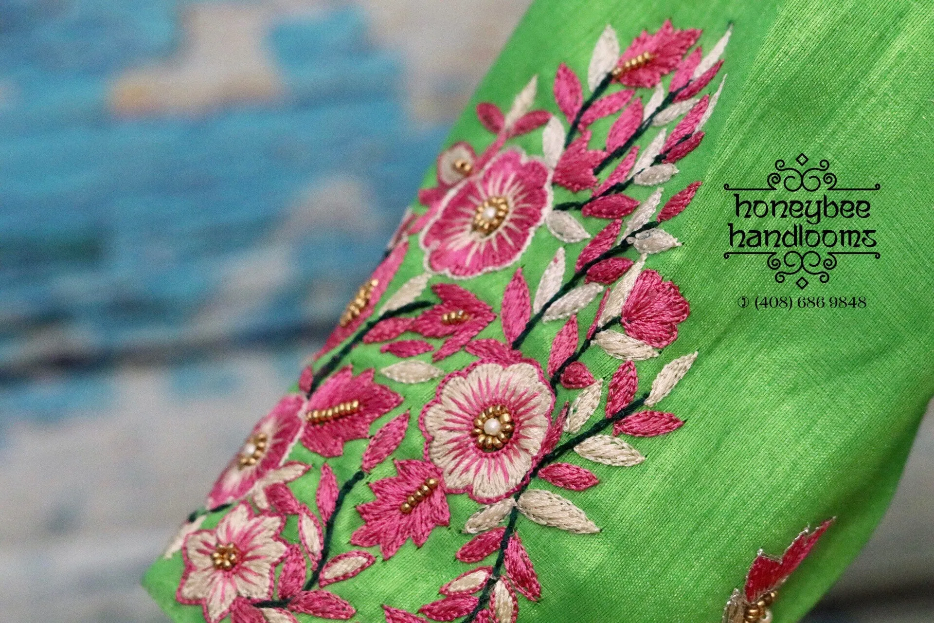 Saree Blouse | Stitched blouse|Maggam WorkBlouse|Silk Blouse | Pure silk | green blouse| indian Blouse|bollywood Blouse|Embroidery blouse