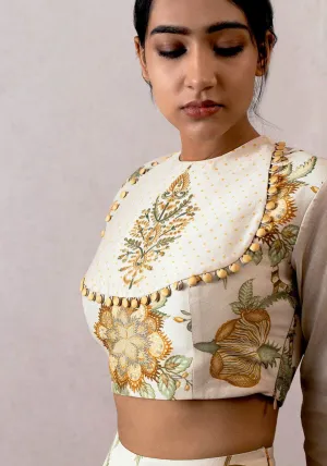 Sarson Cheent Aari Waraq Blouse