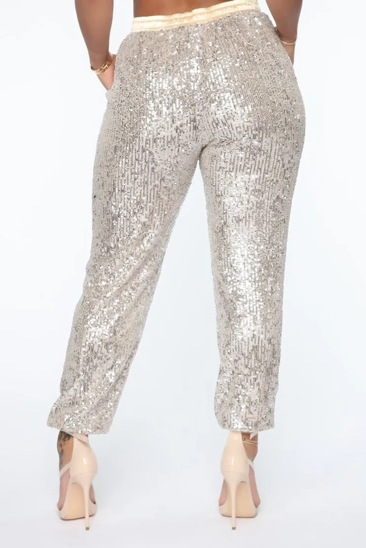 Sequin Joggers