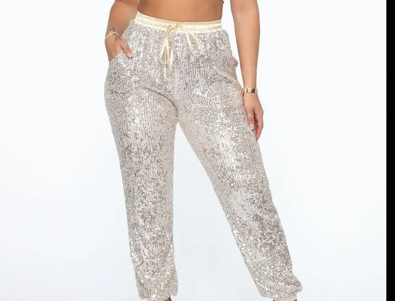 Sequin Joggers