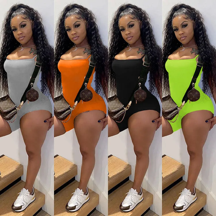 Sexy sports casual suspender jumpsuit AY2799