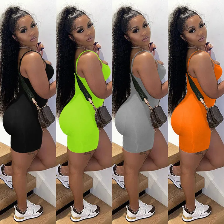 Sexy sports casual suspender jumpsuit AY2799